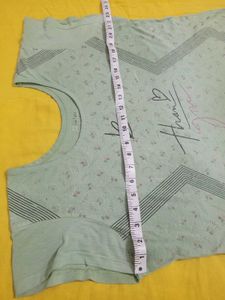 Mint Green Graphic Print Tunic Top
