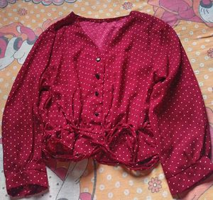 Chic Polka Dot V-Neck top