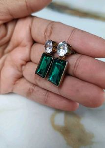 Emerald Green Gemstone Earrings