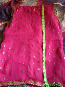 Vibrant Pink Embroidered Ethnic Wear Set