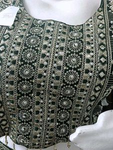 Designer Black Sequined wrap saree