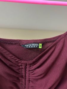 Burgundy Long Sleeve Top by Tokyo talkies