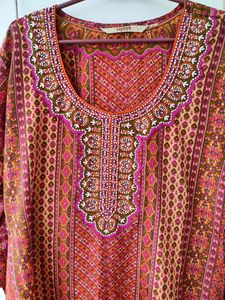 Silk Kurta With Embellishments