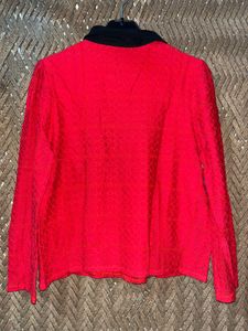 Chic Red Business Attire Shirt