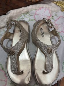 Michael Kors Gold Glitter Sandals