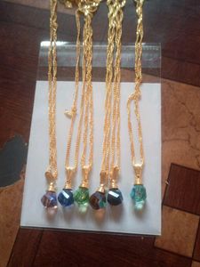 Colorful Crystal Pendant with chain 6