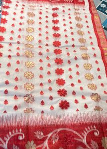 Dhakai jamdani Semi Hard Saree