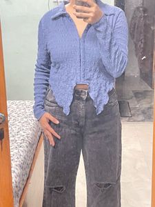 Zudio Blue Textured Top