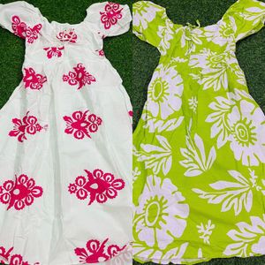 Bohemian Floral Maxi Dresses (Set of 2)