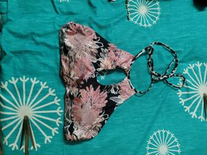 Floral Print Bikini Top