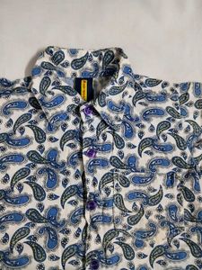 kid's Paisley Print Shirt &amp; Shorts Set