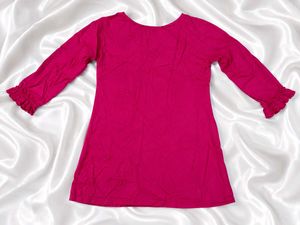 Embroidered Fuchsia Kurta /kurti