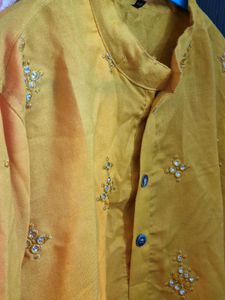 Embellished Yellow Kurta