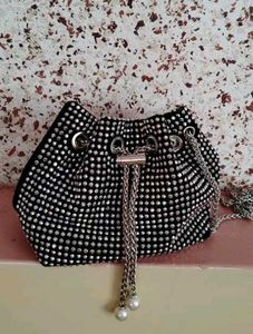 Sparkling Rhinestone Bucket Bag