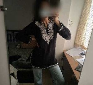 Embroidered Black Kurta
