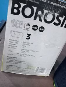 🆕borosil Klip-n-store Microwavable Lunch Box Set