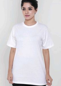 Plain White oversized Crew Neck T-Shirt