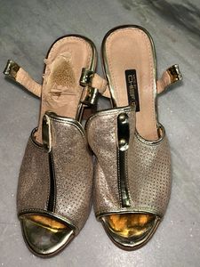 Gold Platform Heels