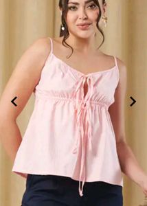 Pink Striped Spaghetti Strap Top