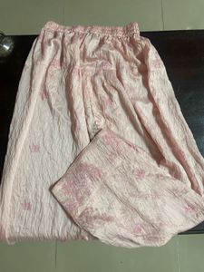 Beautiful Pink Embroidered Farsi salwar set