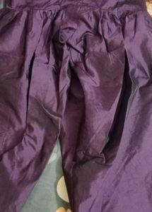 Elegant Purple Kurta Set with Golden Print