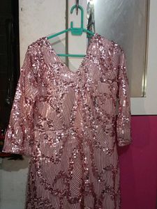 Sparkling Sequin V-Neck Dress