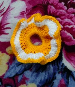 Crochet scrunchies.