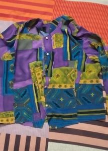 Bohemian Patchwork Print shirt