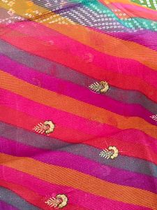 Gorgeous Pink &amp; Multicolor Embellished Saree