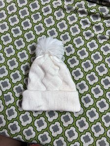 White Knit Beanie