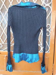 Chic Black &amp; Teal Blouse