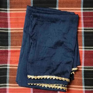 Festive Navy Blue Indian Anarkali Floral Print.