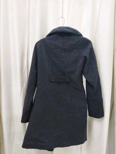 Chic Double-Breasted Charcoal Coat