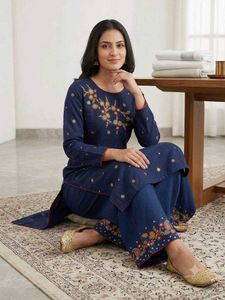 Stylish Navy Blue Kurta