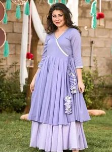 Elegant Lavender Ethnic Gown