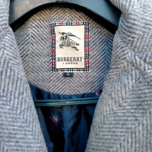 Vintage Burberry of London Grey Wool Coat