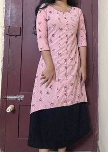 Stylish Pink Printed Kurta