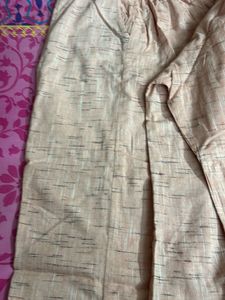 Peach Textured night suit