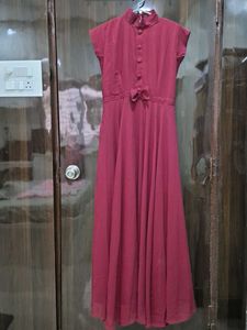 Elegant Maroon Maxi Dress