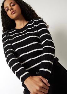Striped Sweater (Black And White)