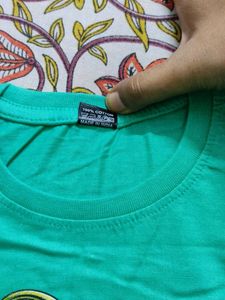 Green T-Shirt with Elephant Print