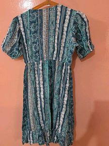 Boho Print Wrap Dress