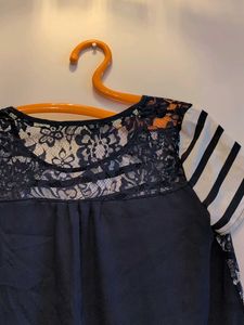 Trending Striped Lace Top From USA