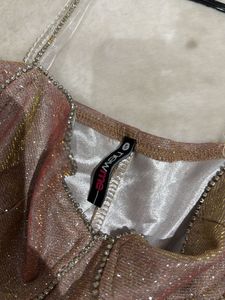 Sparkly Rose Gold Mini Dress