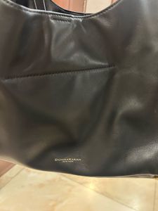 Imported Donna Karan Black Leather Hobo Bag