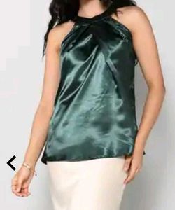 Elegant Halter Neck Satin Top