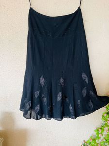 Elegant Black Beaded Skirt