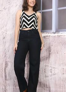 Classic Black Wide Leg Jeans