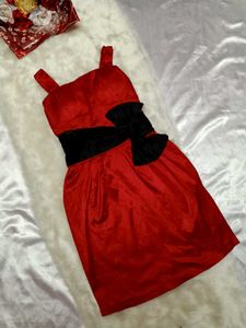 💅Red Party Dress with Bow💅