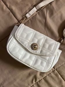 Quilted White Crossbody Bag